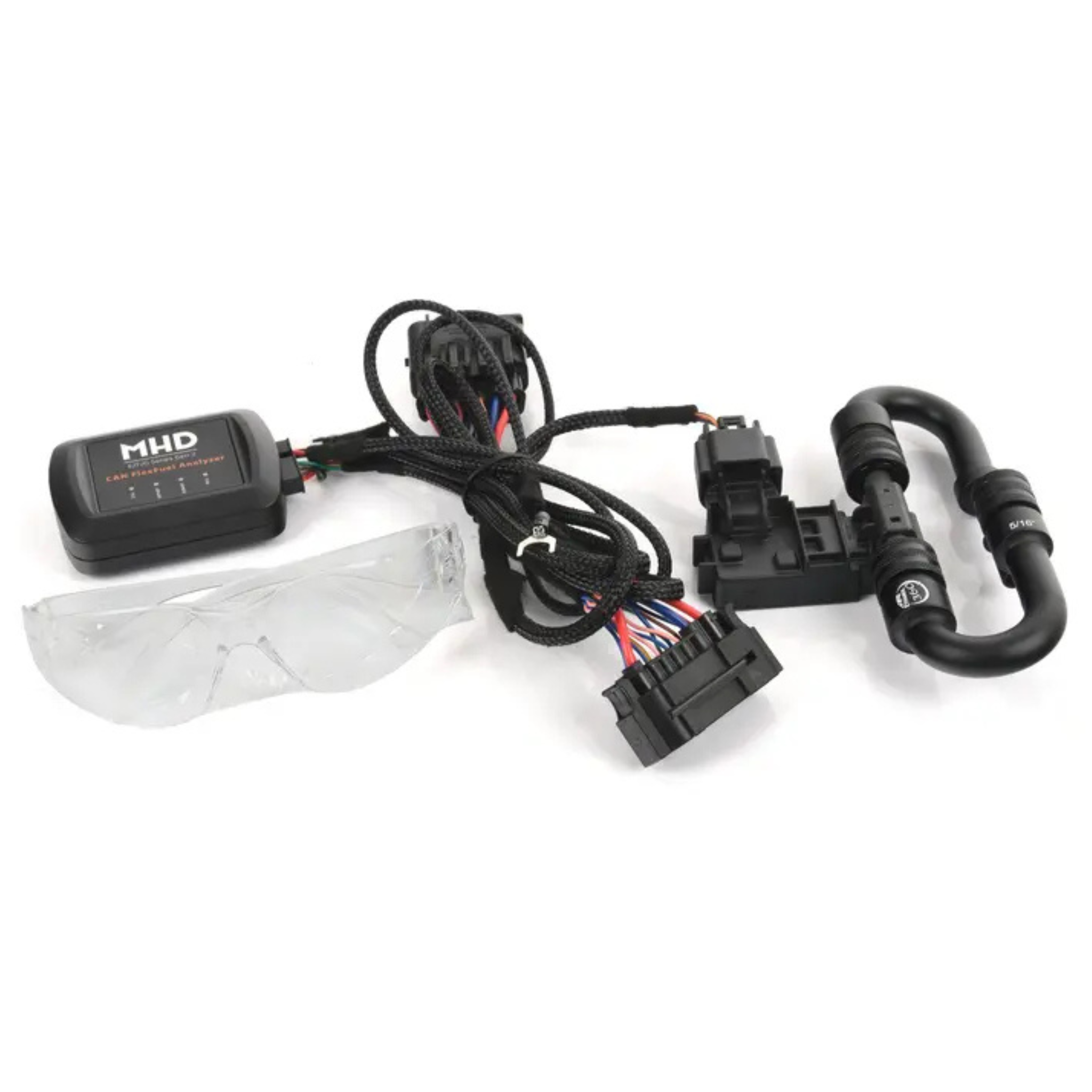 MHD FlexFuel kit with wiring harness and ethanol sensor for BMW - FlexFuel kit installation service at Bimmer Tech in Los Angeles and Orange County